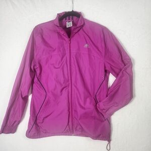 Adidas Full Zip Pink Track Jacket Women's Size Medium